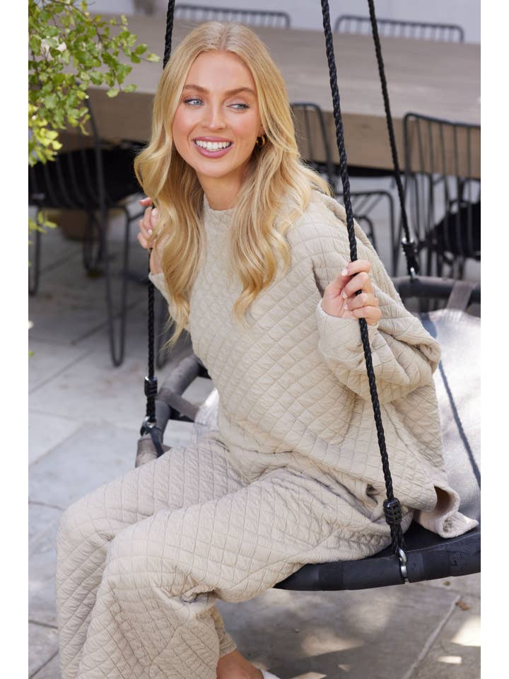 BEESON RIVER - Wholesale Lounge Set - Women's - Solid Warm Quilted Matching Set14