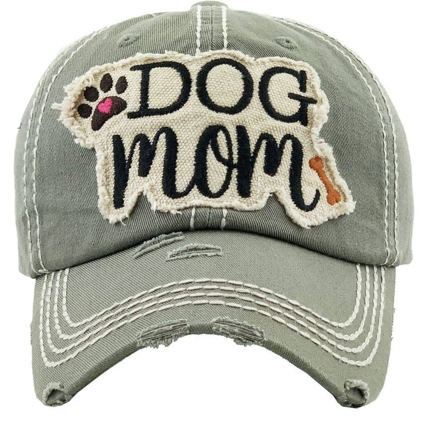 MiMi Wholesale - Wholesale Baseball Cap - Women's - KBV1140 "DOG MOM" Washed Vintage Premium Cotton Cap11