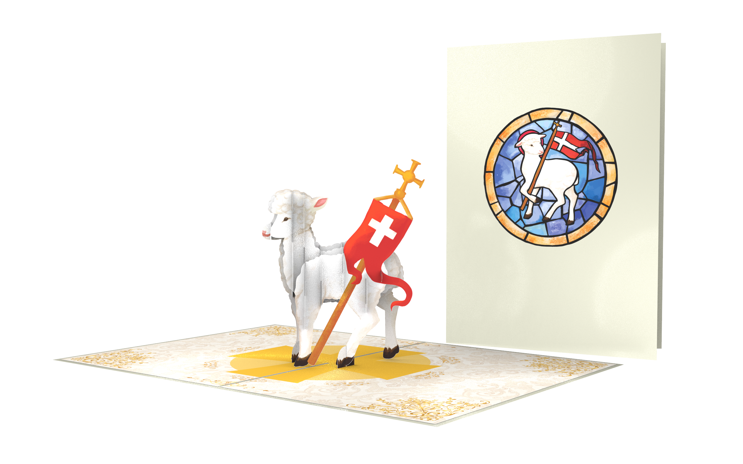 Unipop Cards, LLC - Wholesale Everyday Greeting Card - Holy Lamb Pop Up Card - Christmas pop up card8
