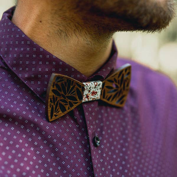 Wood&Chic - Vente Cravate – homme - Coffret Noeud Papillon en Bois Homme - Carpinus2