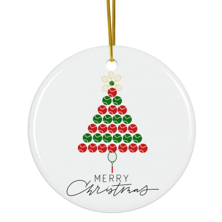 Tennis Christmas Tree Ornament for wholesale by Born to Rally