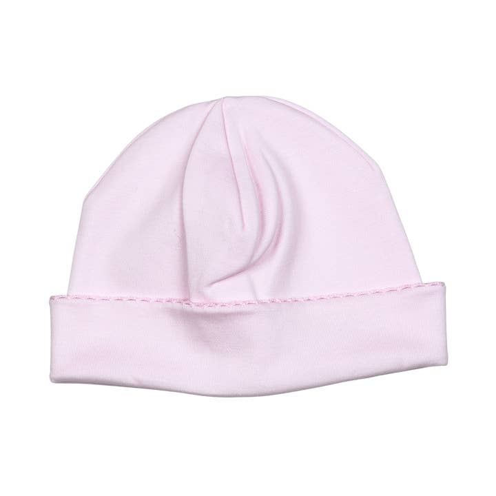 PPP-015 Pink Beanie Pink Picot Trim. for wholesale by Baby Loren