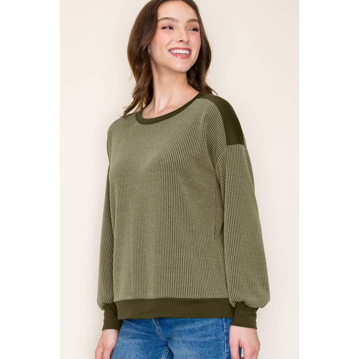 STACCATO - Wholesale Knit Sweater - Women's - COLORBLOCK TEXTURED KNIT PULLOVER