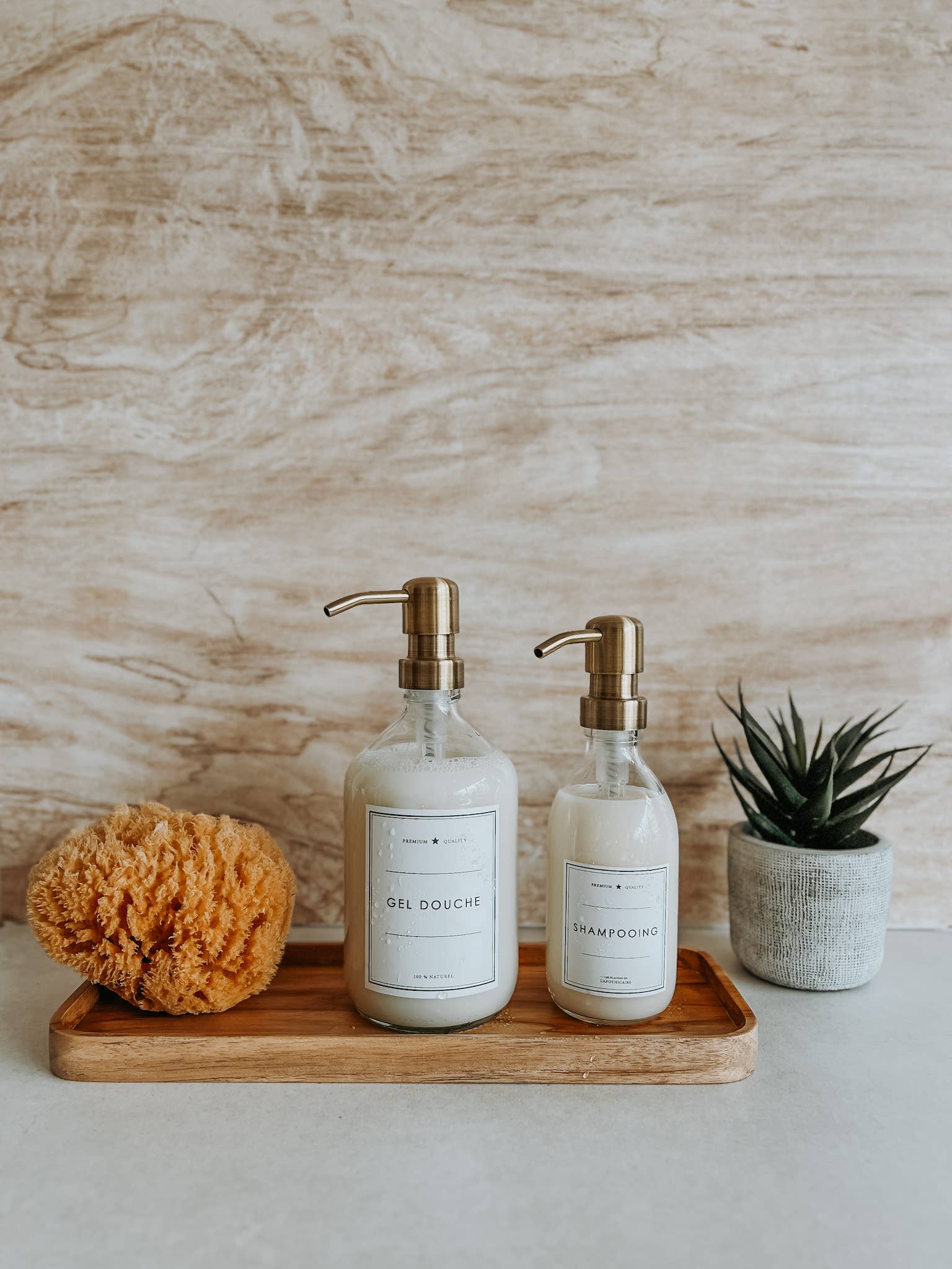 Les Flacons de l’Apothicaire – Großhandel Seifenspender – Duschgel - klare Glasflasche mit Edelstahlpumpe3