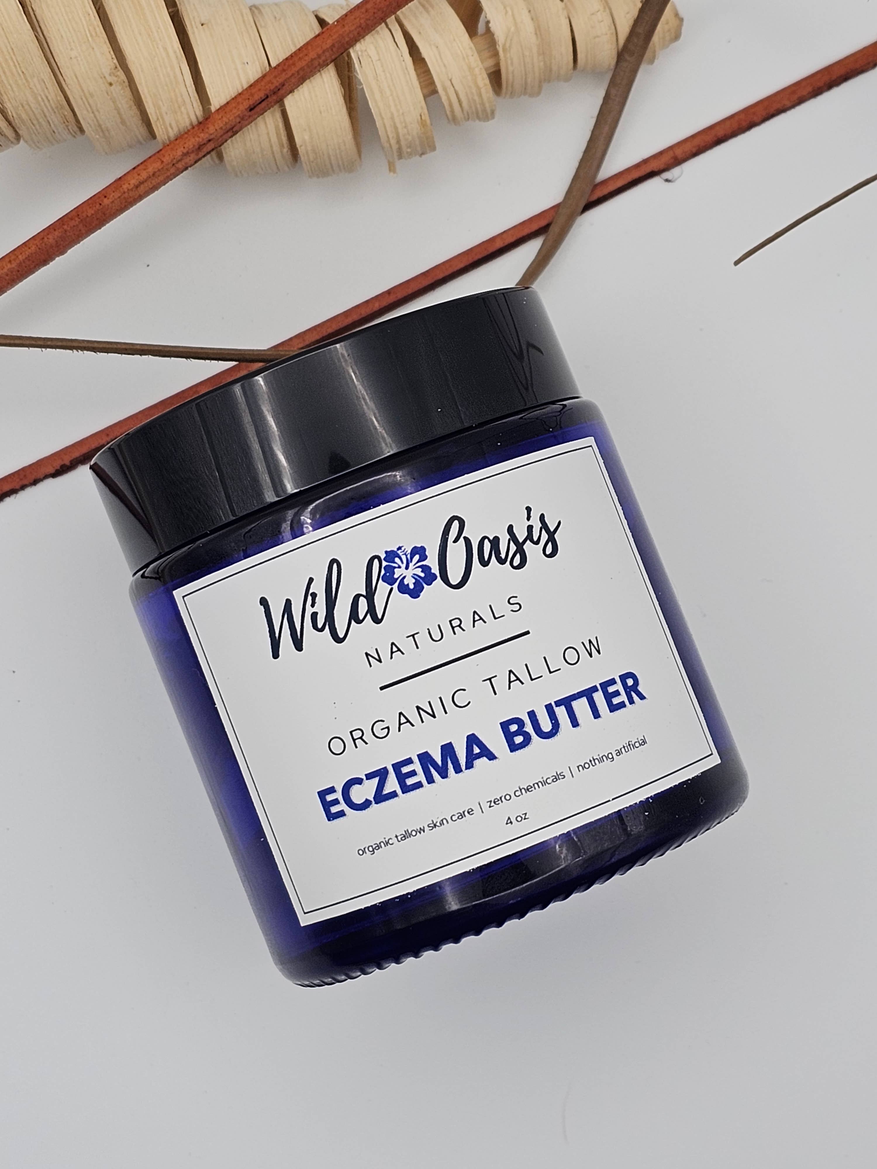 Wild Oasis Naturals - Wholesale Body Balm/Butter - Eczema Butter - 4 oz - Organic Tallow Eczema/Psoriasis Cream1