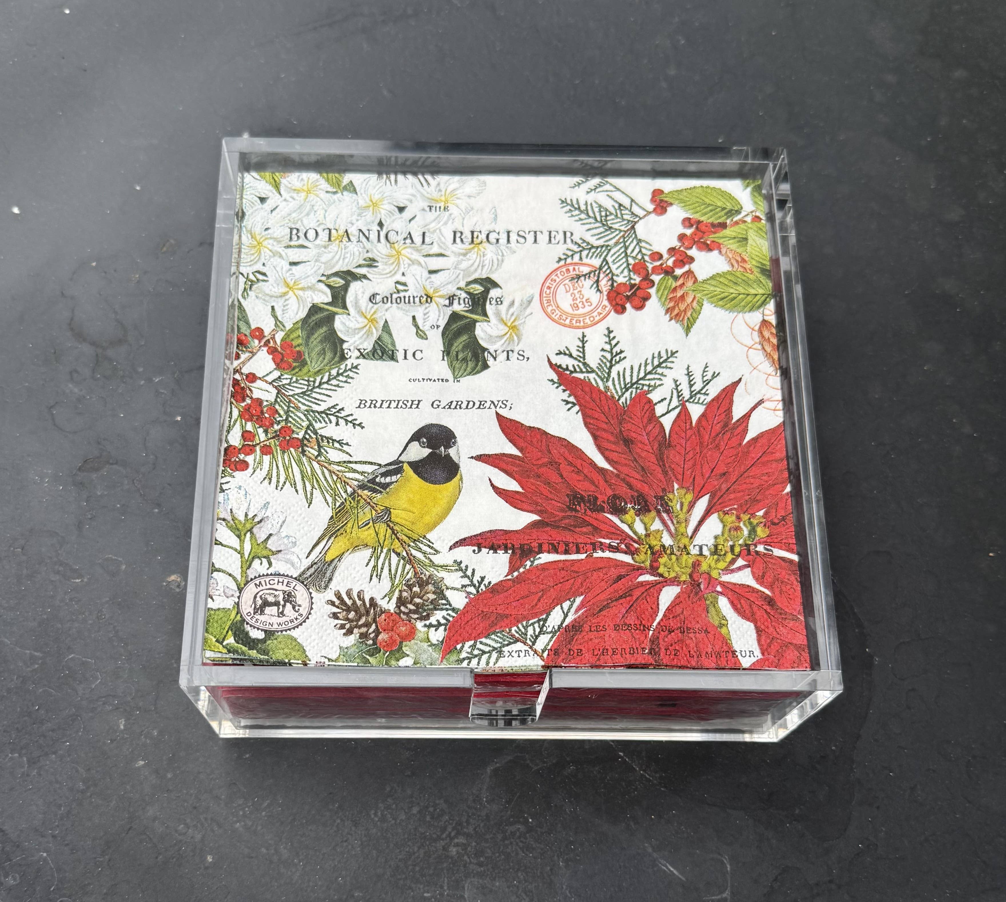 CJ Gift Goddess – wholesale Napkin holder – Clear Acrylic Luncheon Napkin Holder: 7" x 7" x 2"4