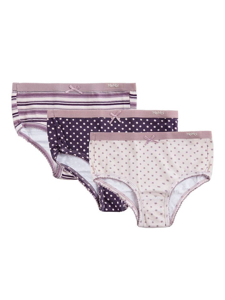 Infinity Classics International Inc. - Wholesale Underwear - Kids - Girl's Printed Cotton Briefs 3 Pack4