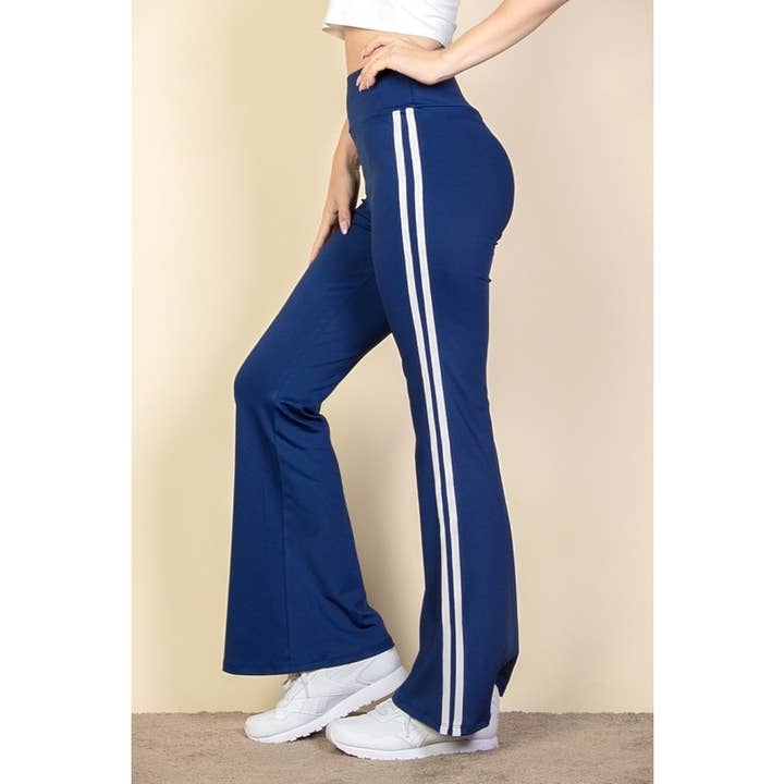 Paperdoll - Wholesale Pants - Women's - Contrast Side Stripe Flare Pants