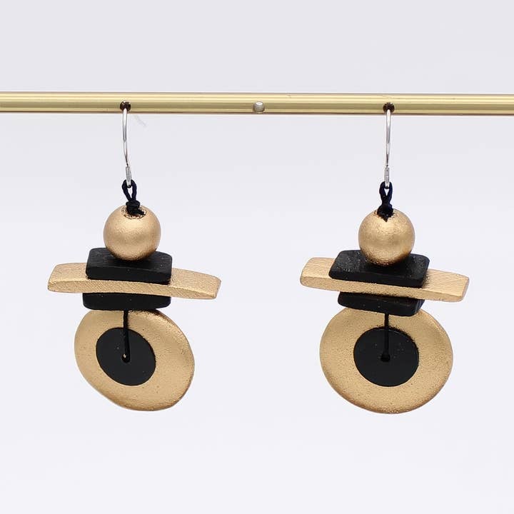 Assuta Gold Tropfen-Ohrringe für den Großhandel von Sylca Designs