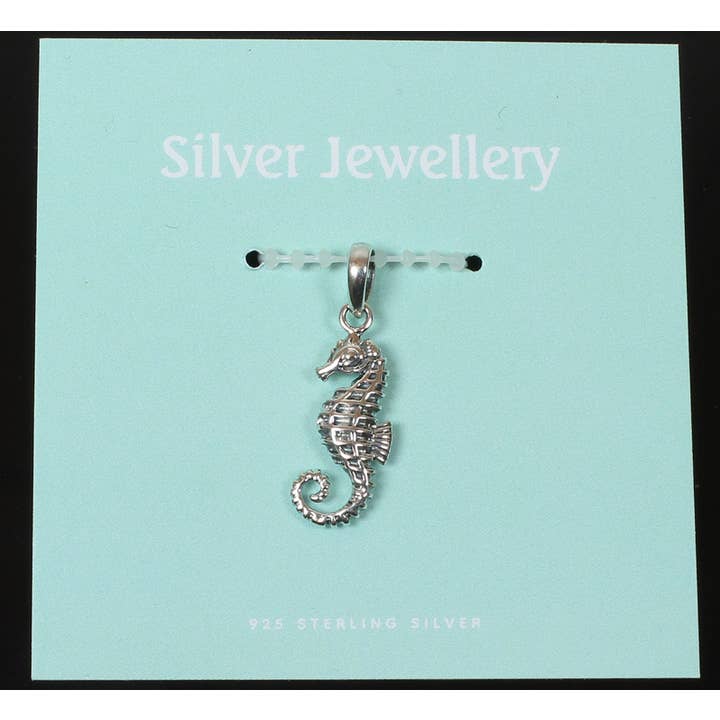 Ciondolo Cavalluccio Marino in Argento Sterling Laminato per la vendita all'ingrosso da parte di Western Counties Wholesale
