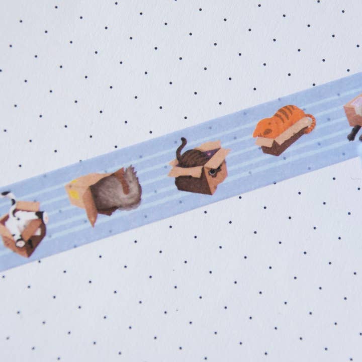 Hop & Flop – wholesale Washi tape – Cat in Box Washi Tape