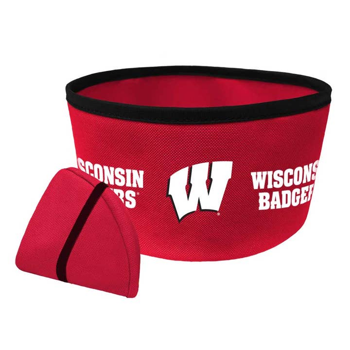 University of Wisconsin - Collapsible Dog Bowl for wholesale by All Star Dogs