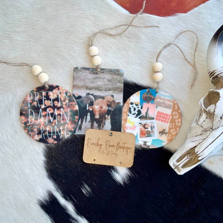 Cow Western Girly Freshies para venta al por mayor de Ranchy Roan Boutique