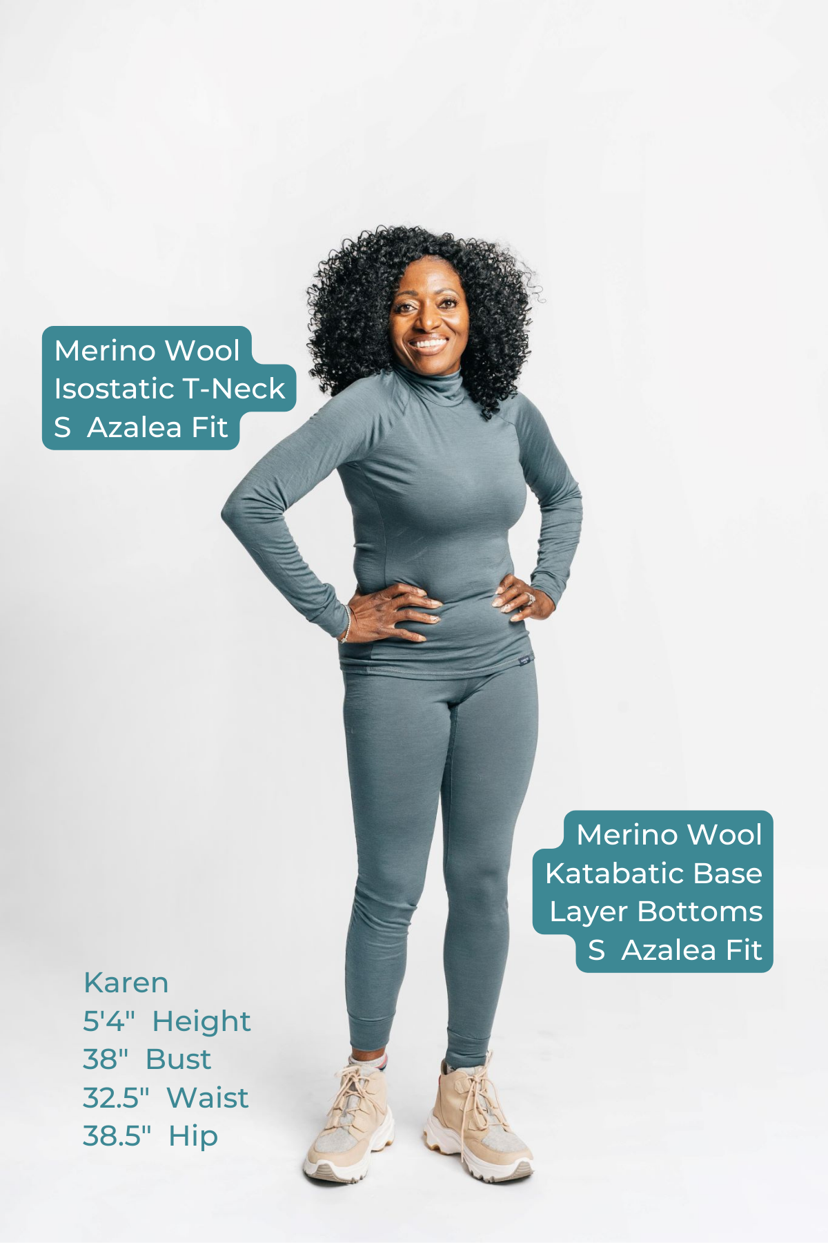 Slate Katabatic Merino Wool Base Layer Bottoms for wholesale on Faire10