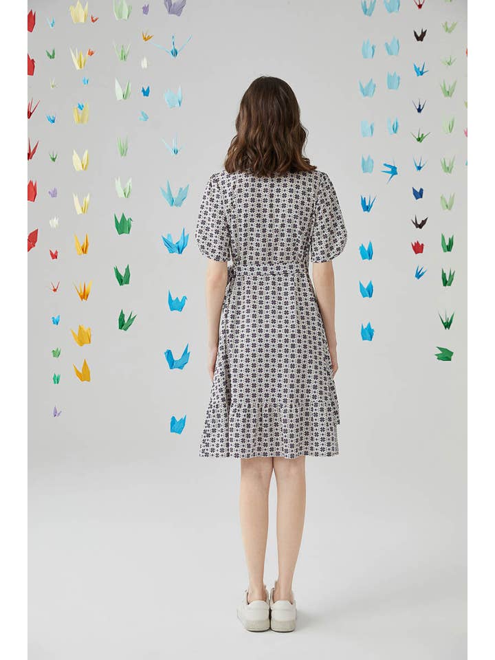 RWBE – Großhandel Kleid – Damen – Wickelkleid Alyak mit Schneeprint2