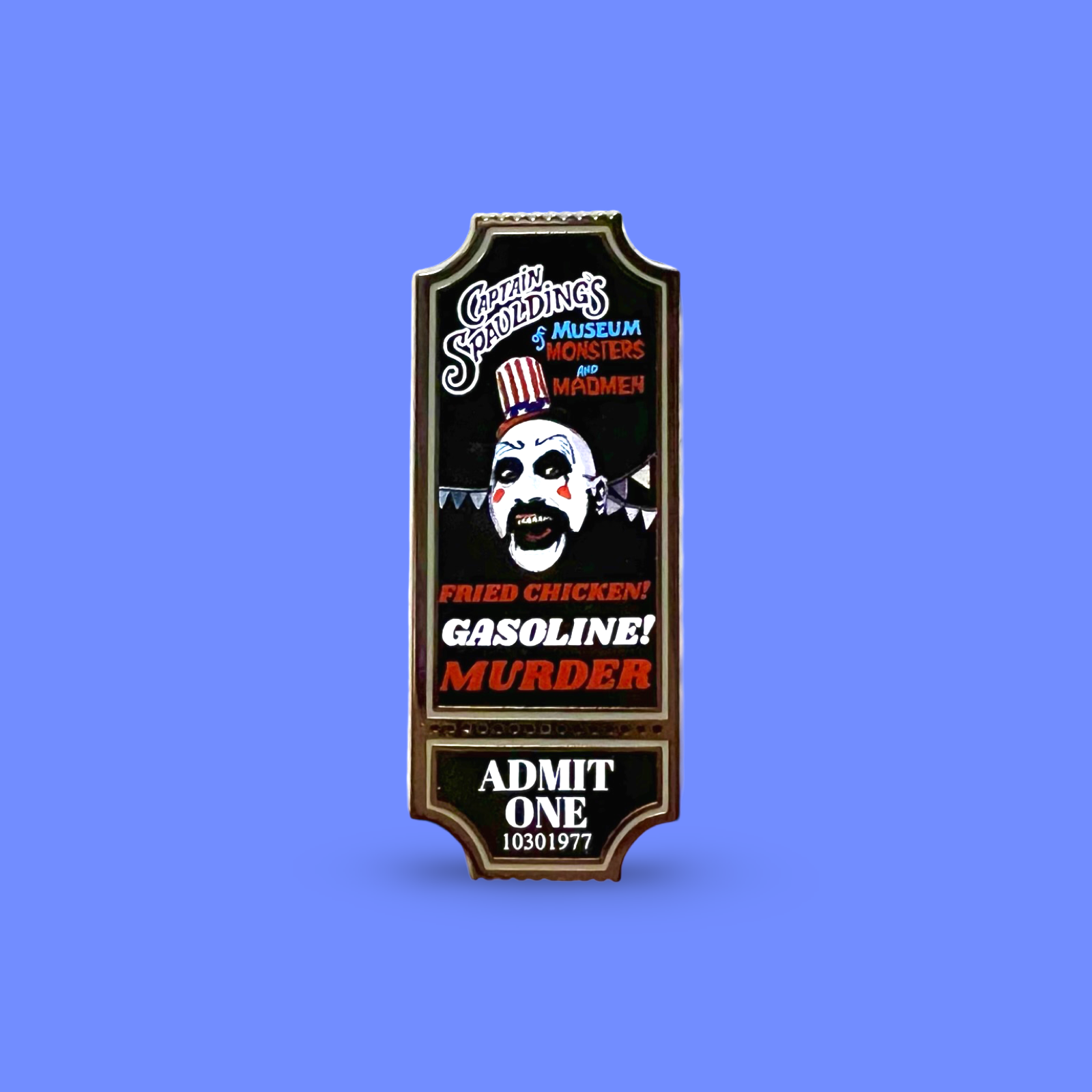 Millypins - Wholesale Brooch - House of 1000 Corpses “Captain Spaulding” Horror Enamel Pin1