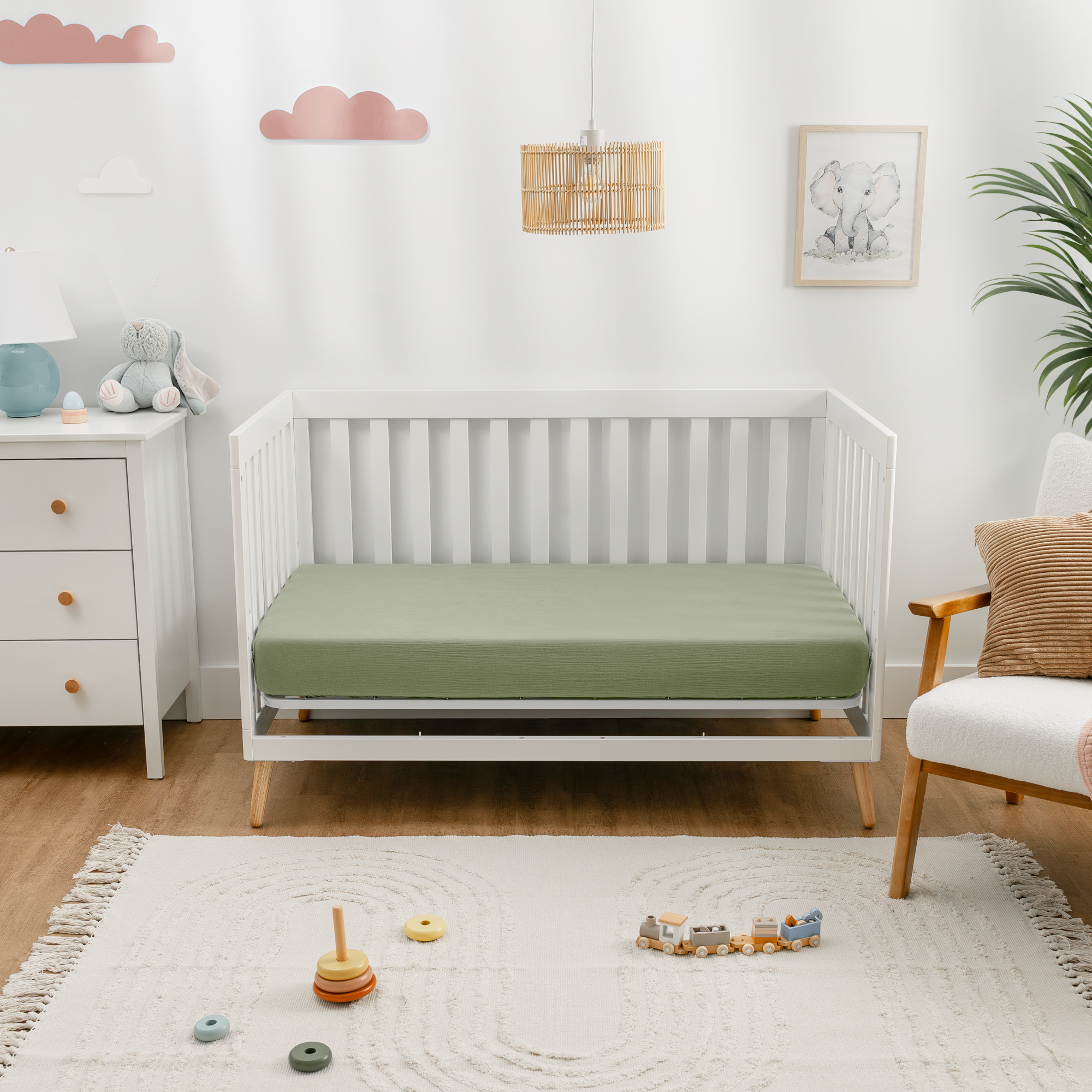 Comfy Cubs - Wholesale Cot/Crib Sheets - Muslin Cotton Fitted Crib Sheet, Soft Snug Fit by Comfy Cubs44