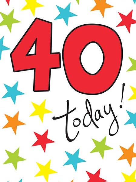 Carte d'anniversaire pour âge marquant, 40 ans pour la vente par Piccadilly Greetings