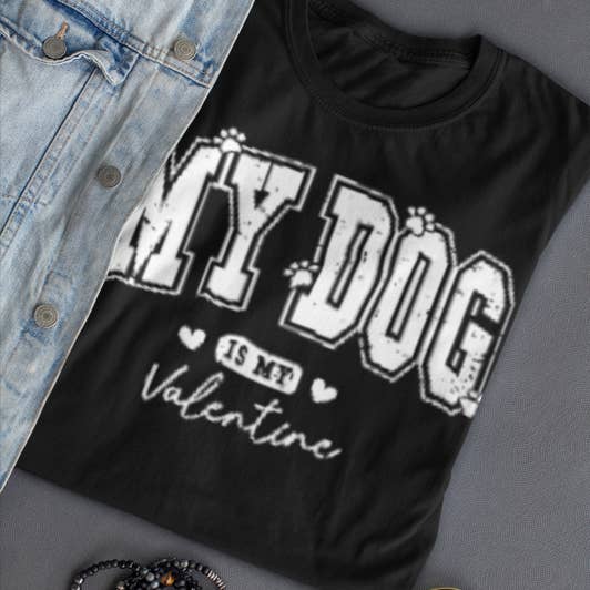 "My Dog is My Valentine" Sweatshirt for wholesale by Upside Down Owl Farm