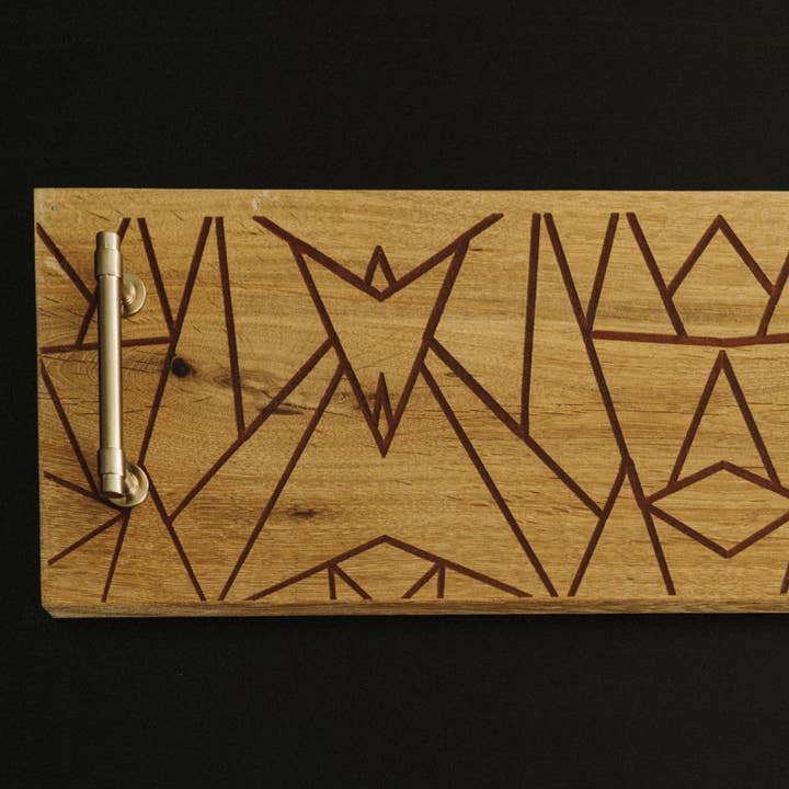 Geometric Design Charcuterie Board for wholesale by Workboots & Glasses