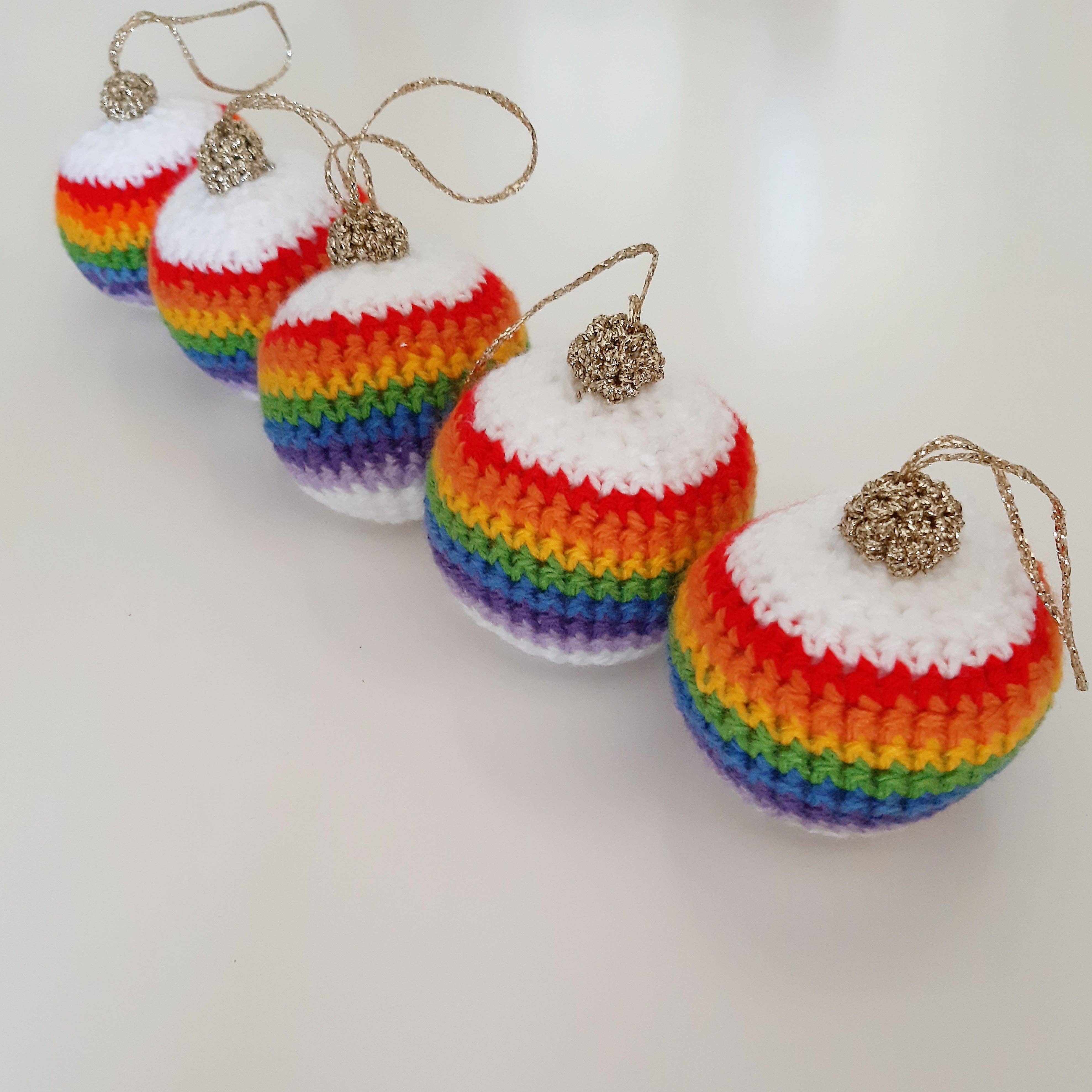 The Pigeon's Nest – wholesale Knitting/Crochet Supplies – Rainbow Bauble Crochet Printed Pattern |5