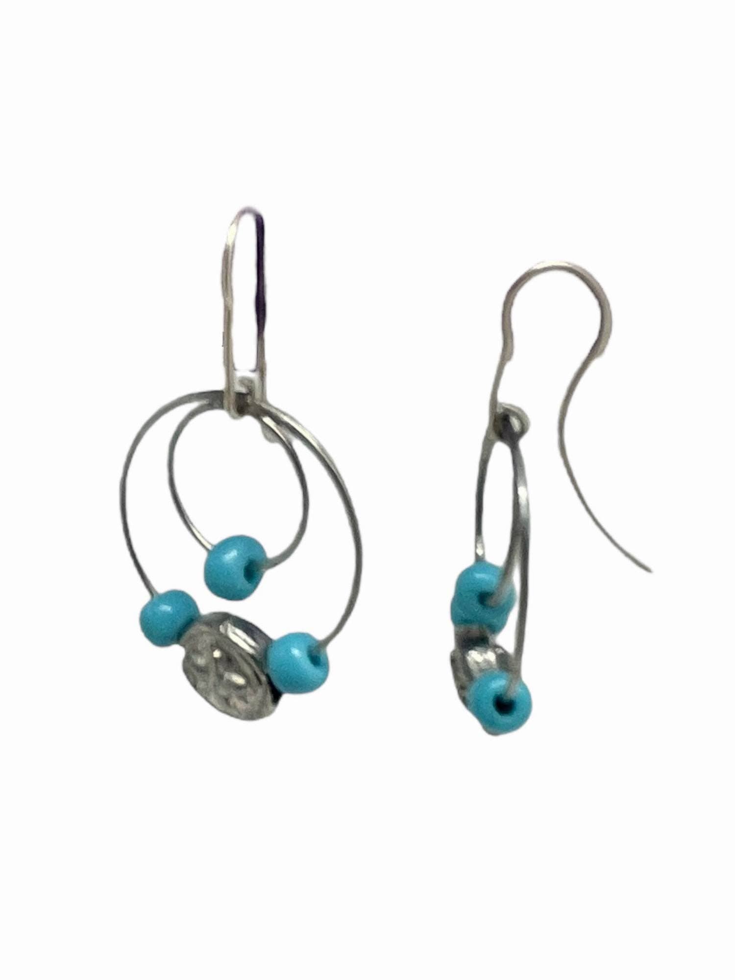 Gloria Mago - Wholesale Dangle Earrings - “Orbita turquoise” hook earring2