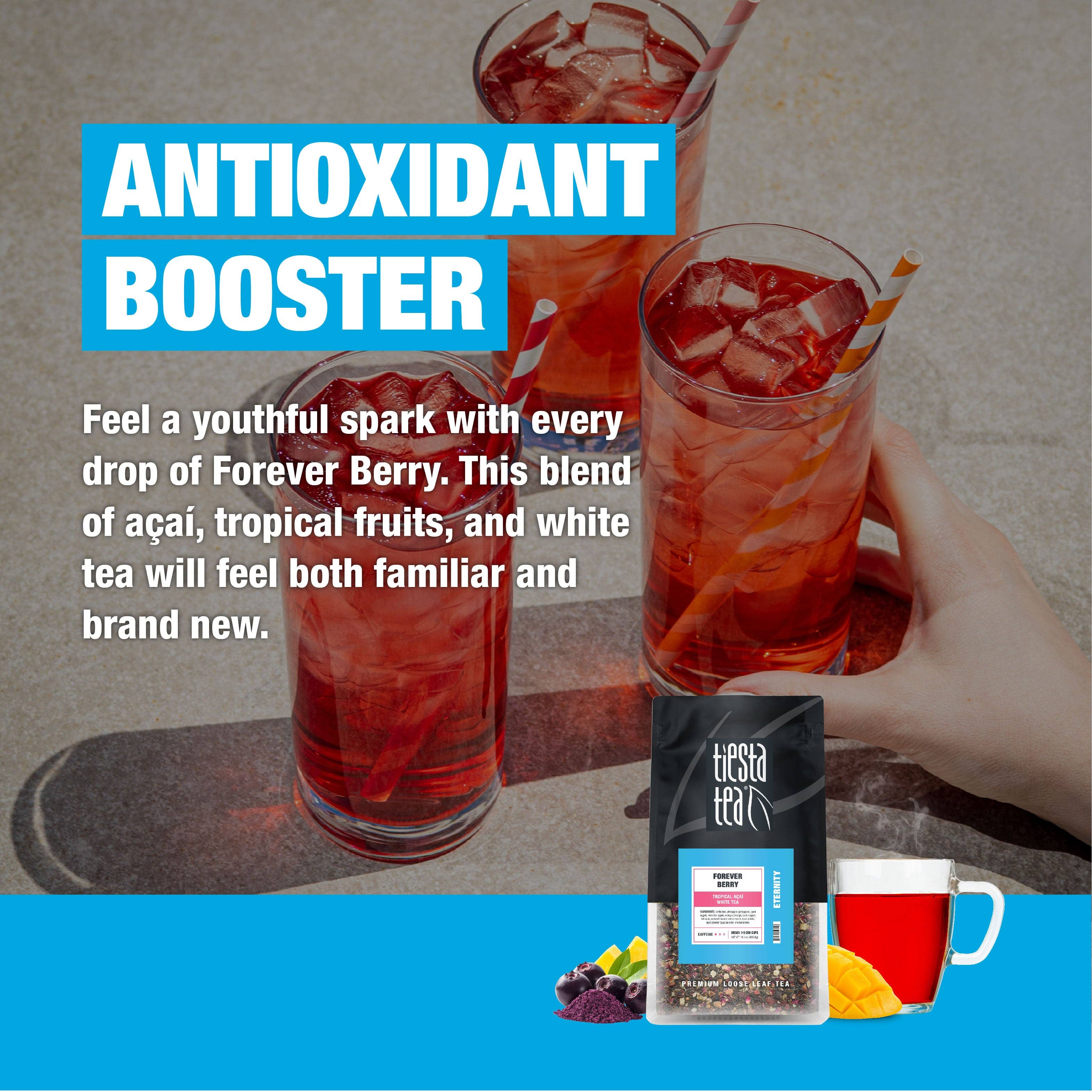 Tiesta Tea Company (loose leaf teas & accessories) - Vente Thé en vrac - Forever Berry - Thé Blanc Tropical Açaï4