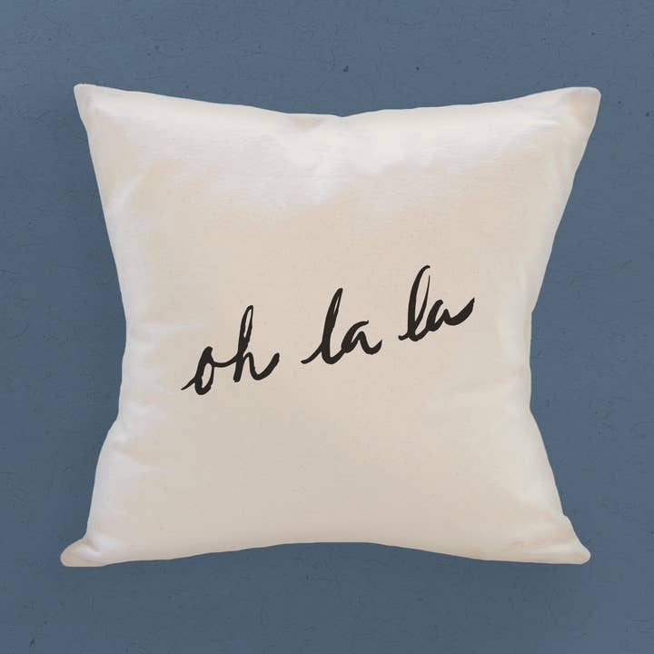 Oh La La - Square Canvas Pillow for wholesale by Boheme Bliss