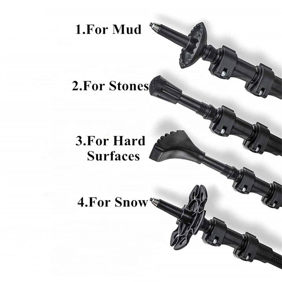 VIGOR - Wholesale Sporting Accessories - Natural Cock Collapsible and Telescopic Walking Sticks  Carb9