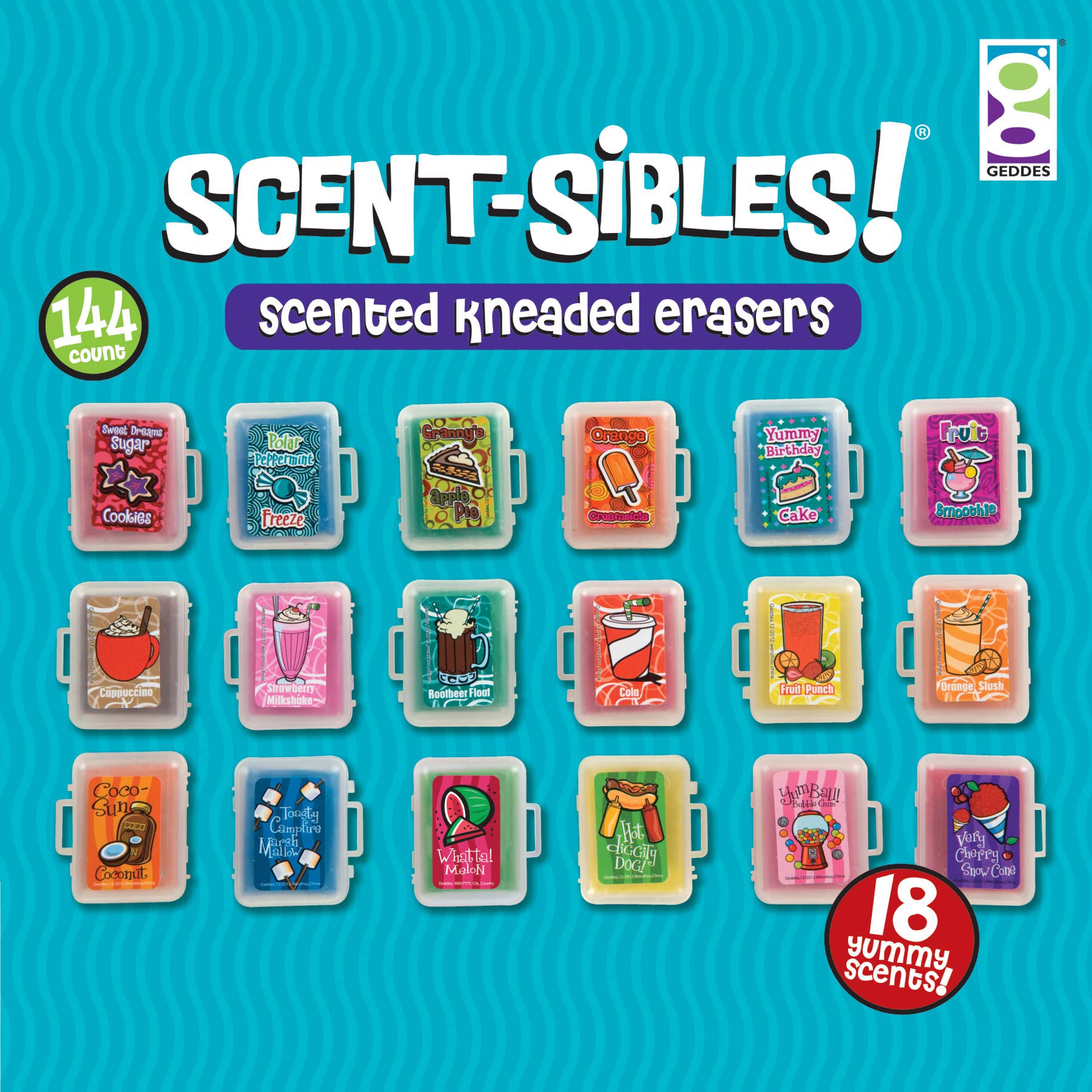 Geddes - Vendita all'ingrosso Gomma da cancellare - GOMMA IMPASTATA SCENT-SIBLES 144/DSP4