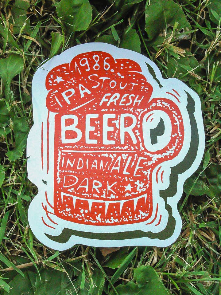 Beer Mug Sticker for wholesale by Inspire 360