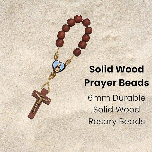 Catholica Shop - Wholesale Prayer Beads Necklace - Wood Finger Rosary - SHJ4