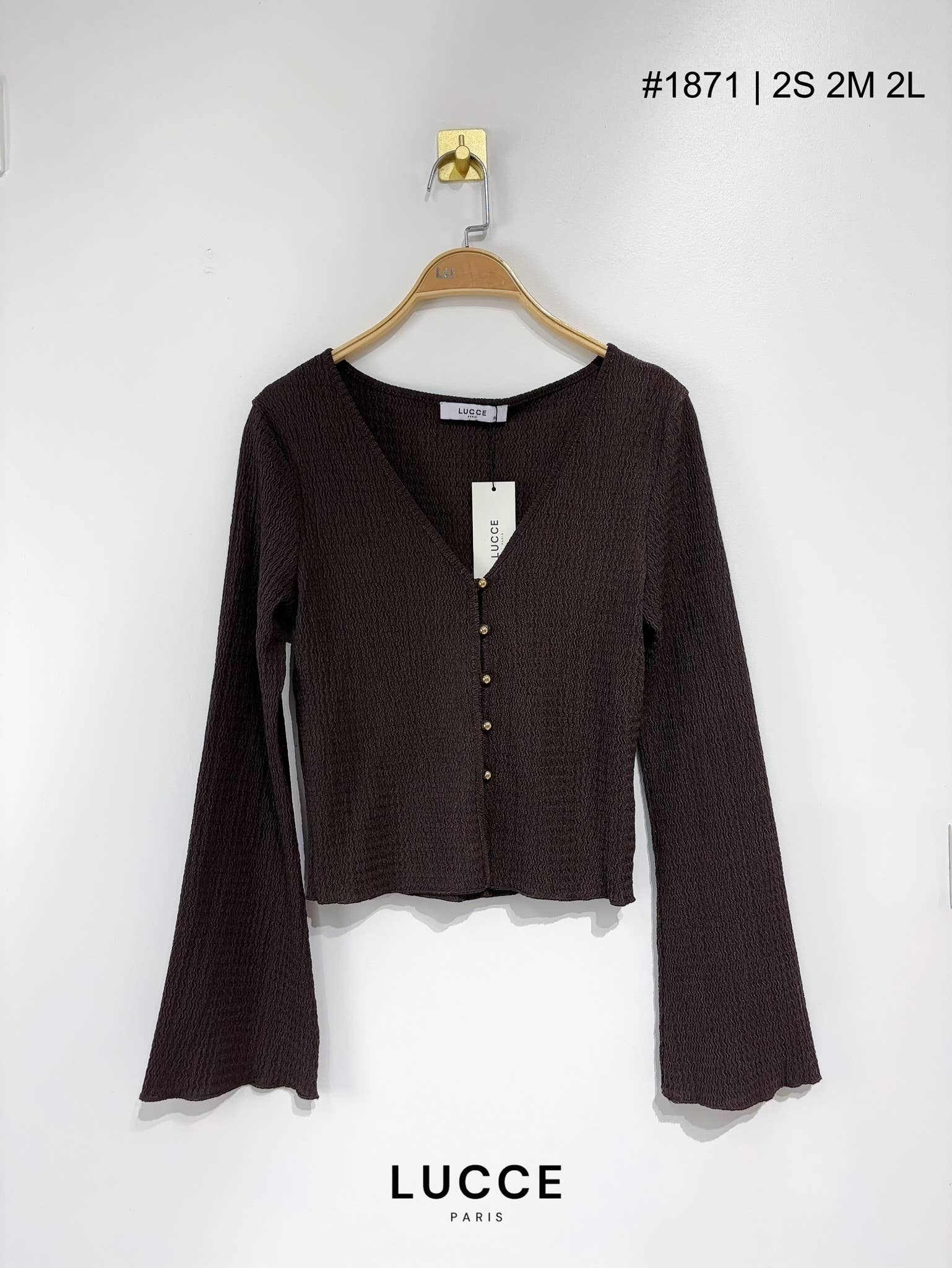 LUCCE - Wholesale Knit Top - Women's - Textured top - TP18713