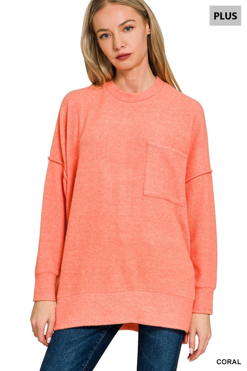 42POPS - Vente Pull en maille – femme - ..Plus Pull Oversize Mélangé Brossé27