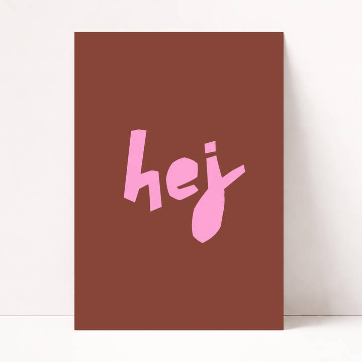 AFFICHE HEJ pour la vente par PurePeach Studio