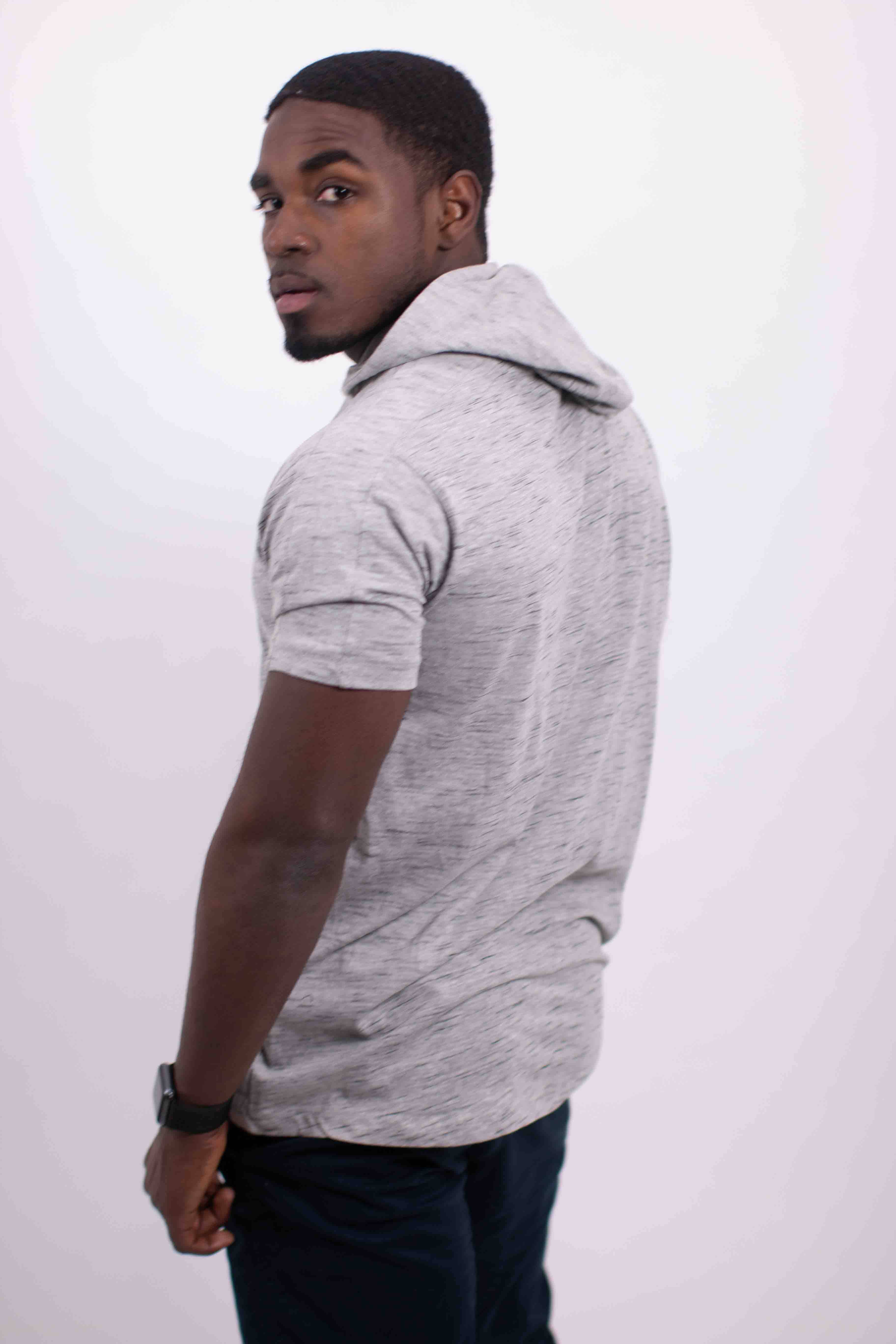 Generation XYZ - Wholesale Hoodie - Men's - Light Weight TriBlend Short Sleeves Hoodie[HF-1201-Triblend]6