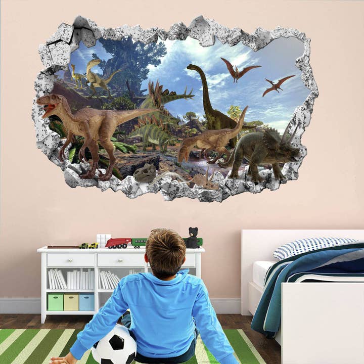 Adesivo Murale Dinosauro per Camera da Letto e Cameretta dei Bambini per la vendita all'ingrosso da parte di Wonderwallsboutique