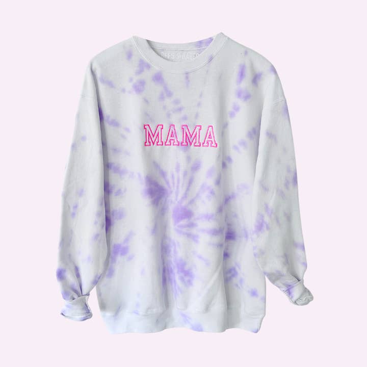 CRYSTAL BALLER STITCH ♡ embroidered tie-dye sweatshirt adults & kids for wholesale by BFFS & BABES