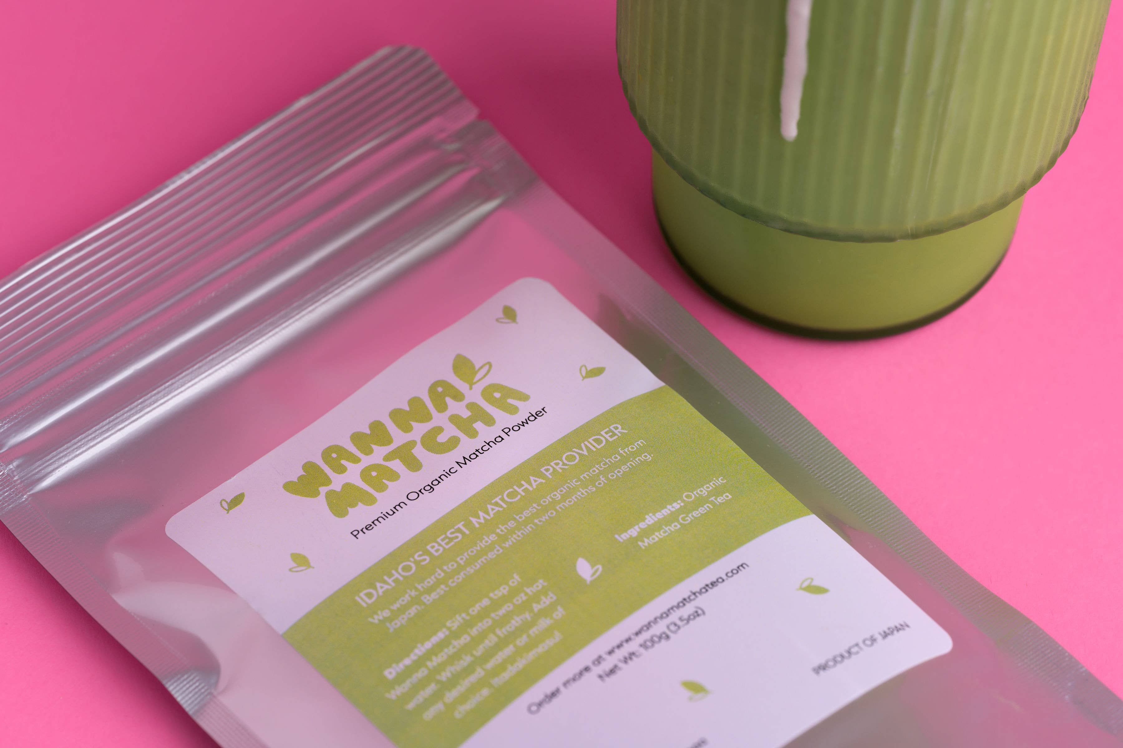 Wanna Matcha Tea - Wholesale Health/Detox Tea - Organic Japanese Matcha 100g Pouch1