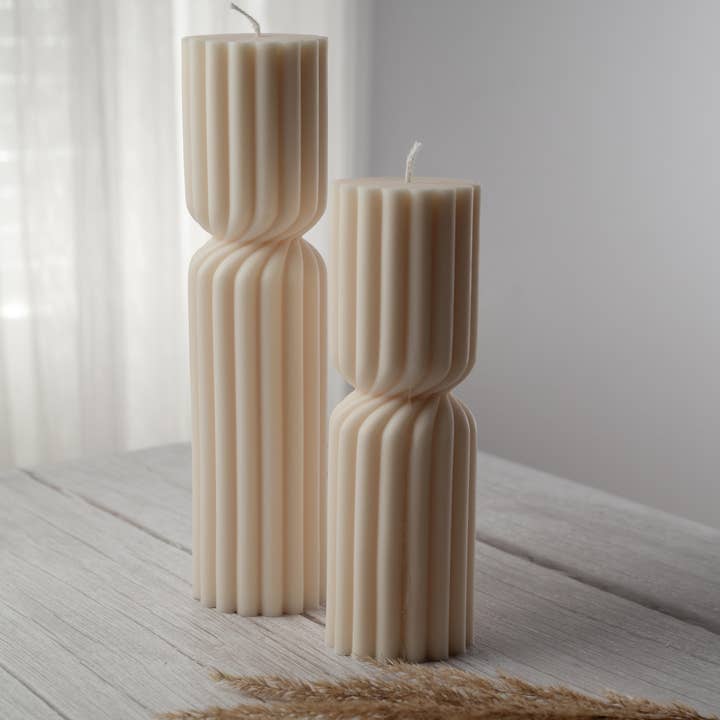 Allure CA - Wholesale Novelty Candle - Twisted Ribbed Pillar Candle - Shaped Candle4