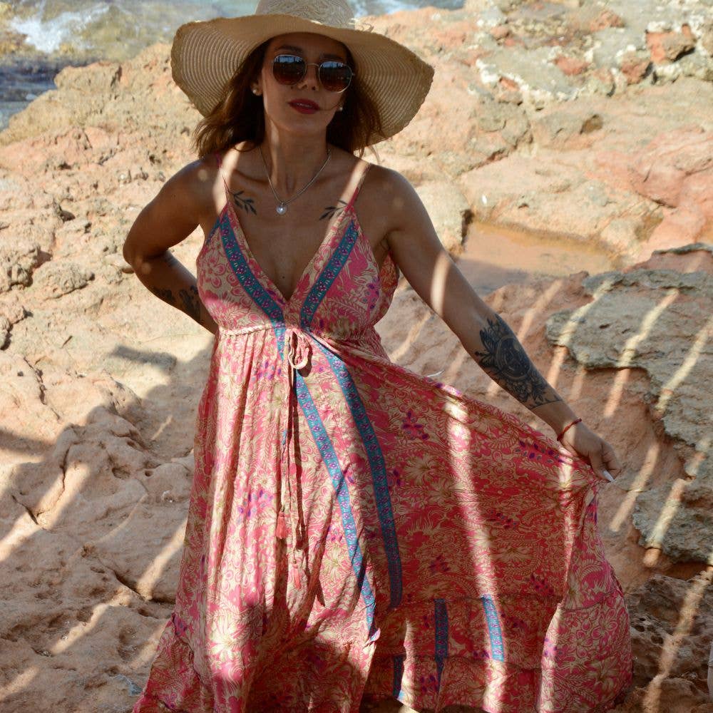 Arena Formentera - Venta al por mayor Vestido - Mujer - Vestido largo bohemio con bolados en la espalda! Regresaron!3