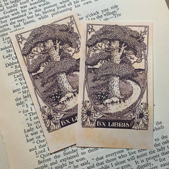 Tranquil Brook, Ex-libris-bogplader af gummieret papir for engroshandel hos Ebon et Noir LLC