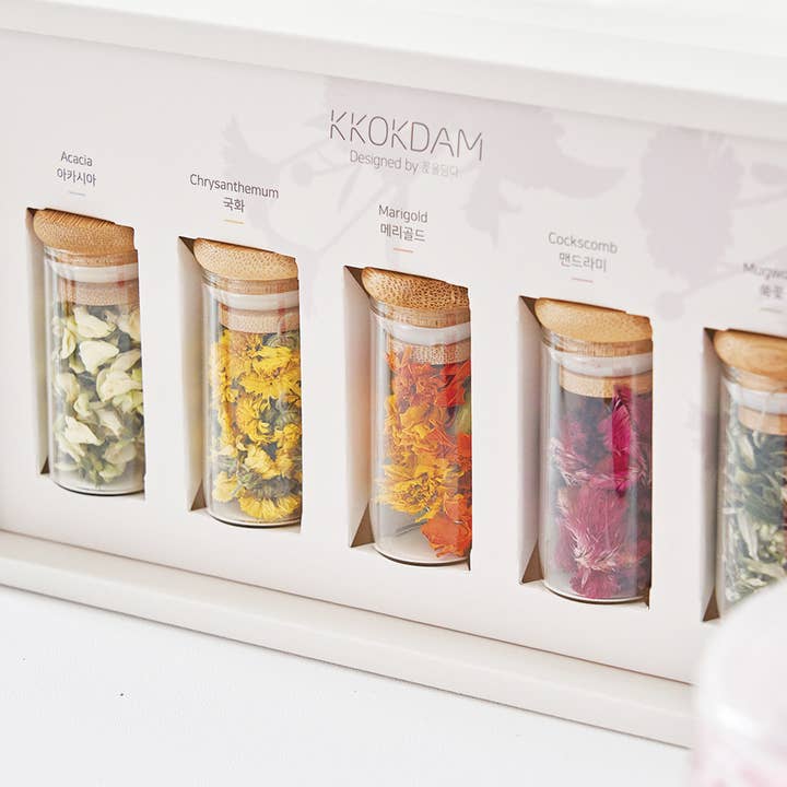 KKOKDAM Premium Flower Tea - Wholesale Loose tea - Lovely Blossom Flower Tea Gift Set (1 set = 5 jars)3