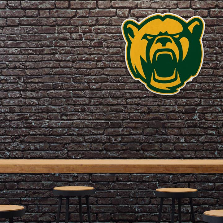 Rico Industries - Wholesale Flag - Baylor Mascot Logo Shape Cut Pennant2