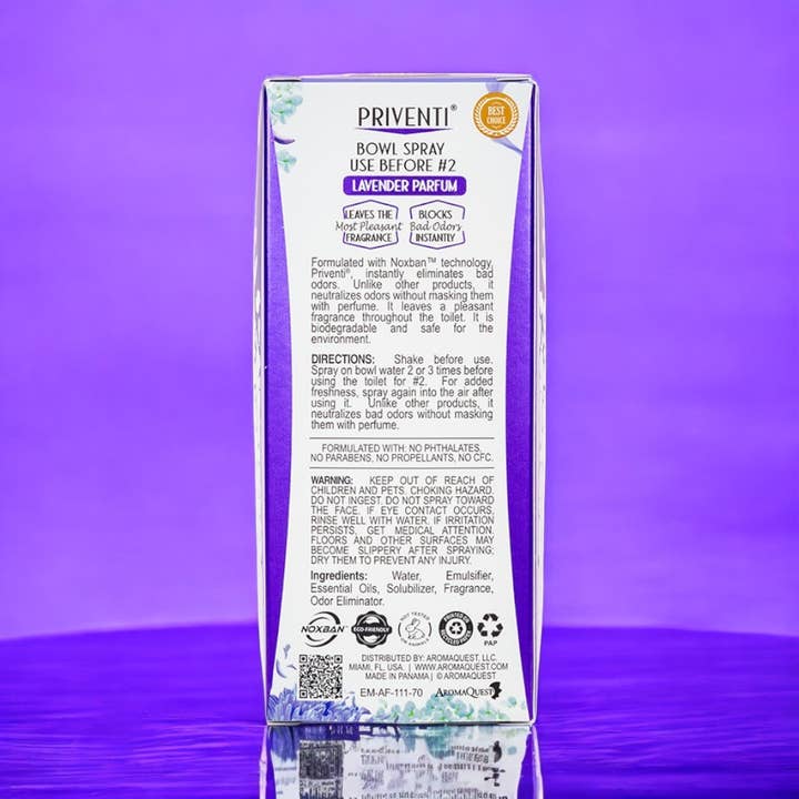 Instant Fresh Air - Wholesale Toilet Spray - Priventi Lavender Parfum 2.4 Oz., #2 Toilet Spray -Display9