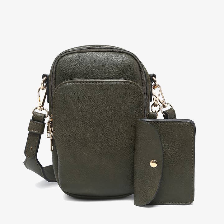 Jen & Co. - Vente Sac à bandoulière – femme - M2080 Sac à bandoulière Parker à 3 compartiments avec pochette5