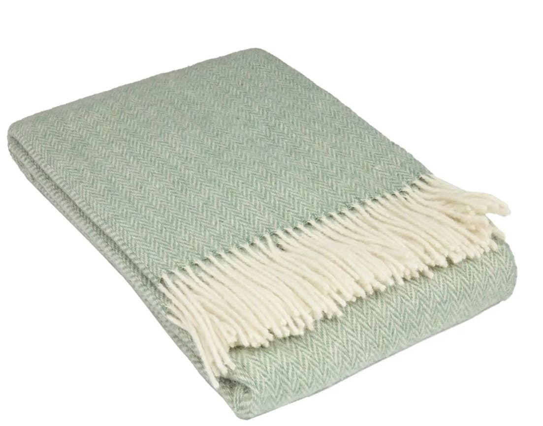 NorraVilla - Vente Plaids - Couverture 100 % laine - Jeté à chevrons gris5