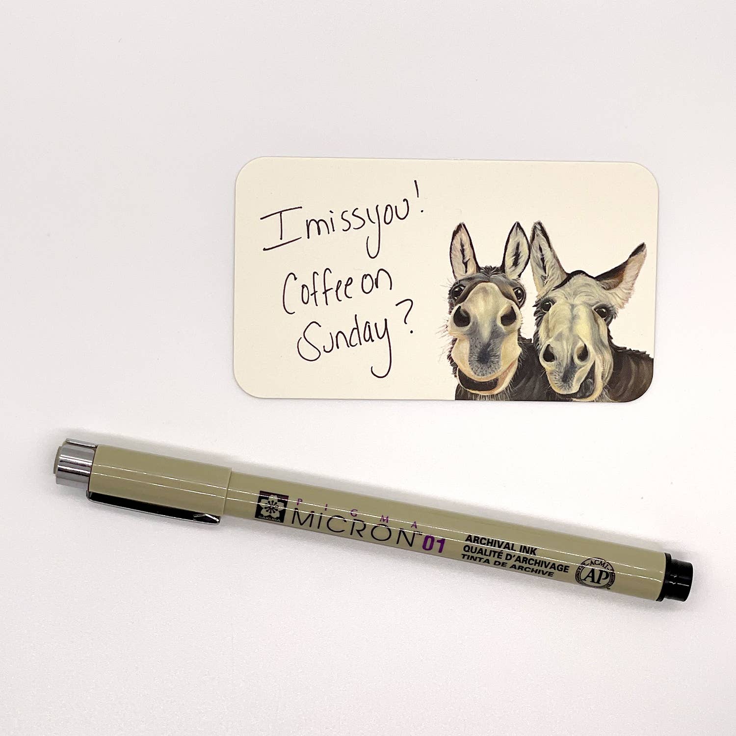 Woollybear Travels - Wholesale Stationery/Notecard Set - Pawsitive Notes- Rescued Donkeys (Lunch Box Notes)1