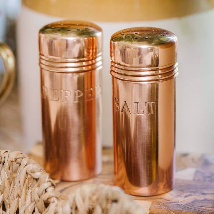 Copper Salt & Pepper Shakers for wholesale by Galley and Fen