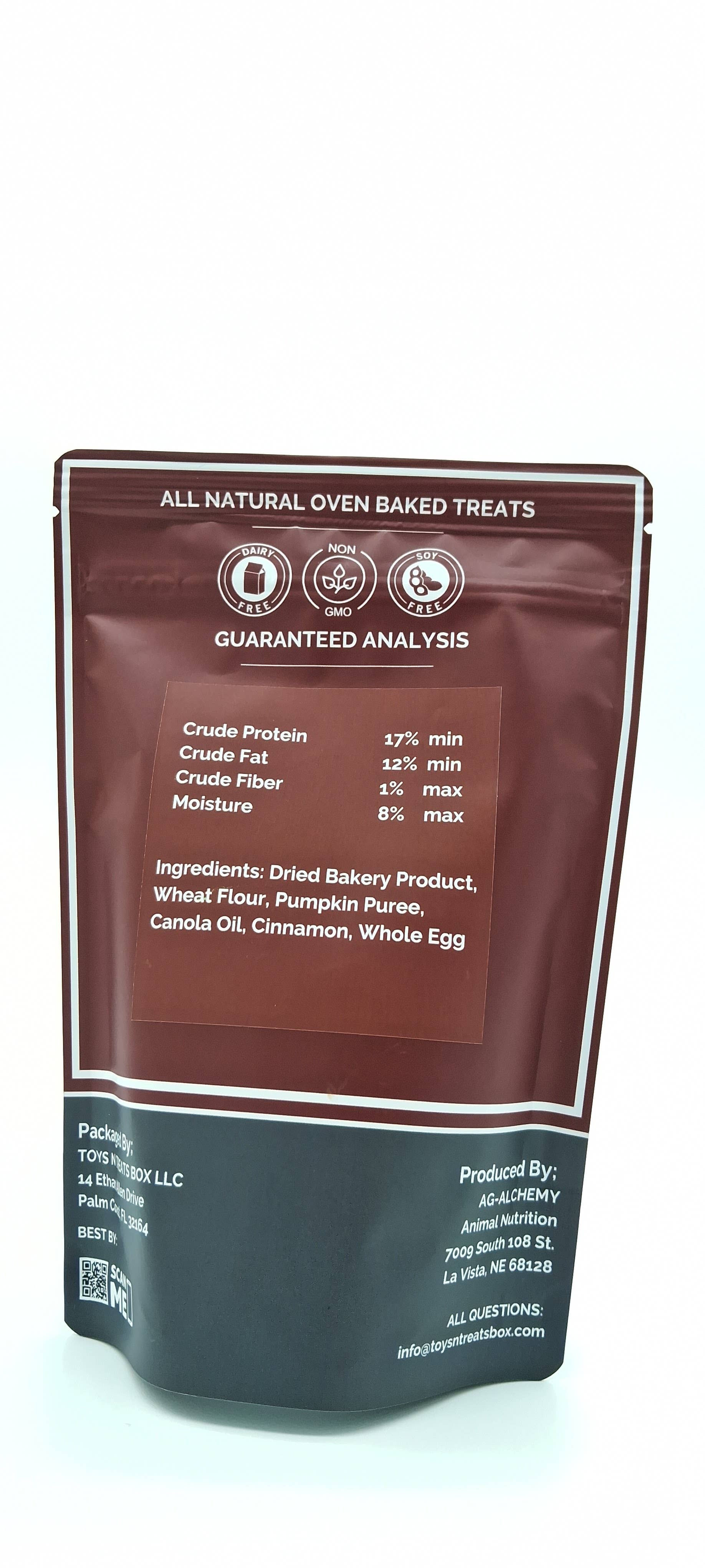 Toys N Treats Box - Wholesale Pet Treats - Dog - Pumpkin Bones Oven Baked Dog Treats 1